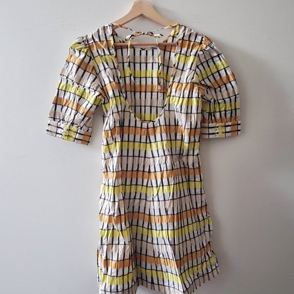 Baum Und Pferdgarten Aurelia Dress in DK42 or US L. Multicolour Check. - Picture 2 of 5